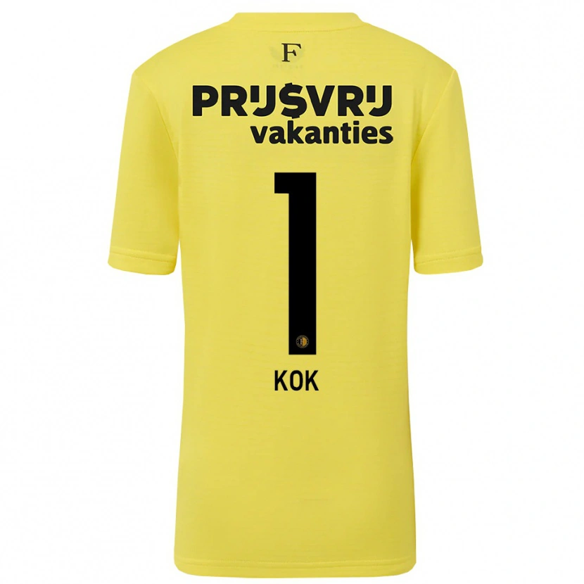 Danxen Dzieci Stefan Kok #1 Żółty Czarny Koszulka Bramkarska 2025/26