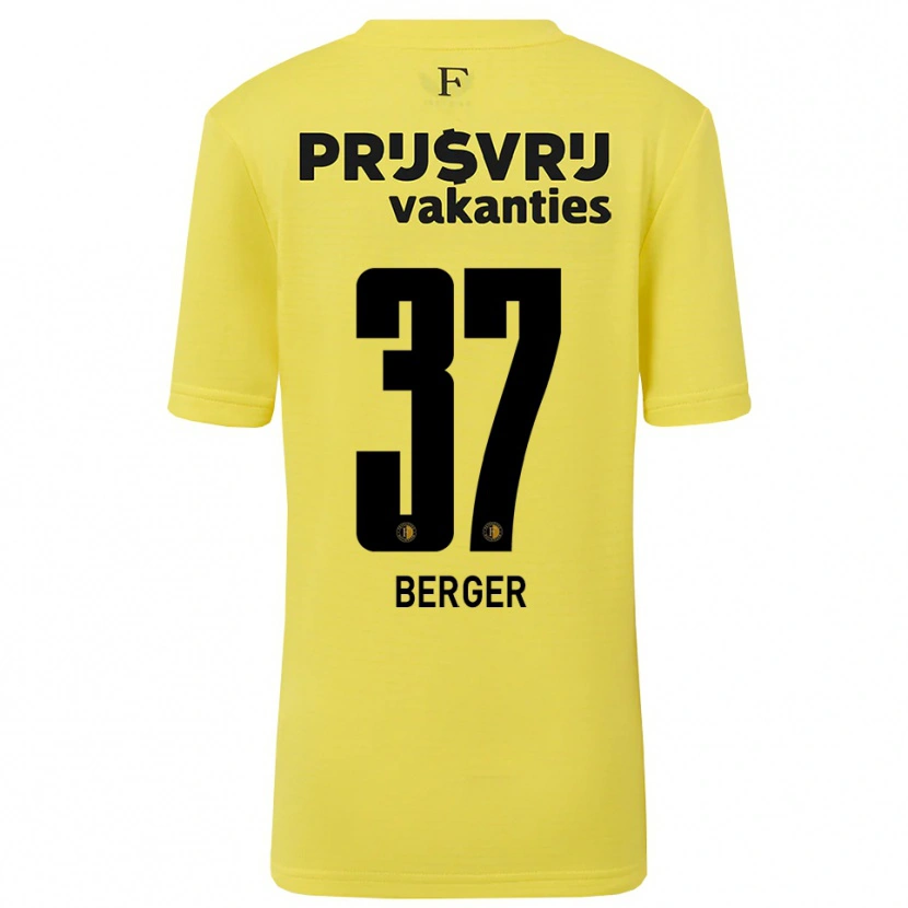 Danxen Dzieci Mannou Berger #37 Żółty Czarny Koszulka Bramkarska 2025/26