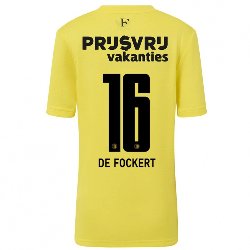 Danxen Dzieci Maarten de Fockert #16 Żółty Czarny Koszulka Bramkarska 2025/26