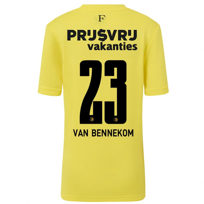 Danxen Dzieci Duron van Bennekom #23 Żółty Czarny Koszulka Bramkarska 2025/26