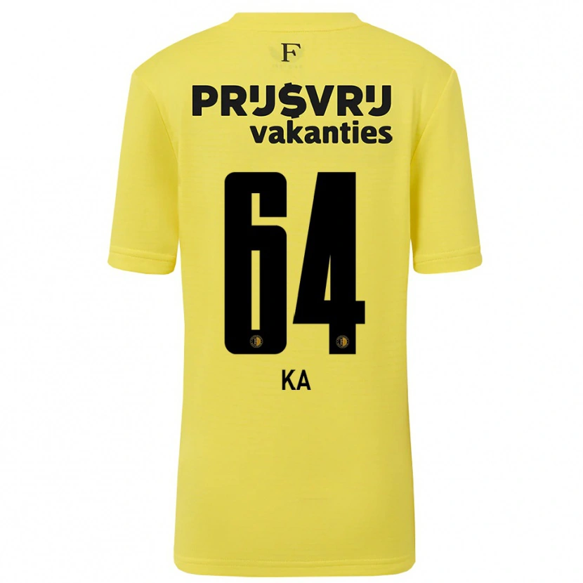Danxen Dzieci Ismail Ka #64 Żółty Czarny Koszulka Bramkarska 2025/26