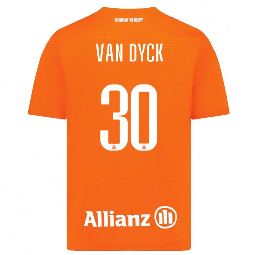 Danxen Dzieci Nell Van Dyck #30 Pomarańczowy Biały Koszulka Bramkarska 2025/26