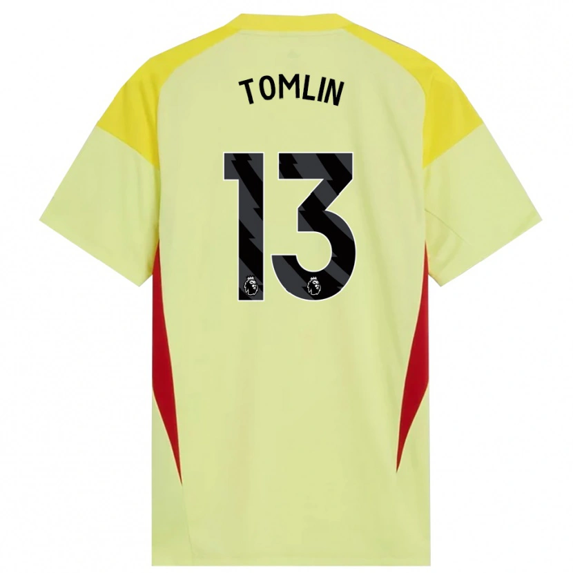 Danxen Dzieci Jack Tomlin #13 Żółty Czerwony Czarny Koszulka Bramkarska 2025/26