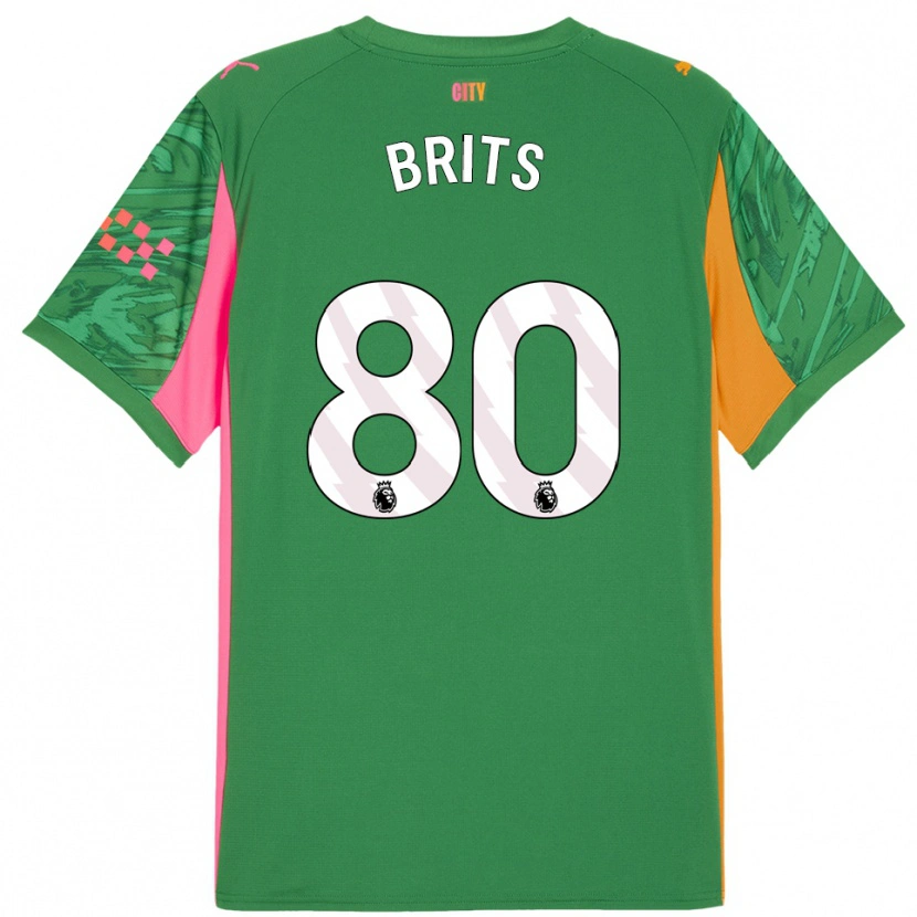 Danxen Dzieci Spike Brits #80 Zielony Pomarańczowy Koszulka Bramkarska 2025/26