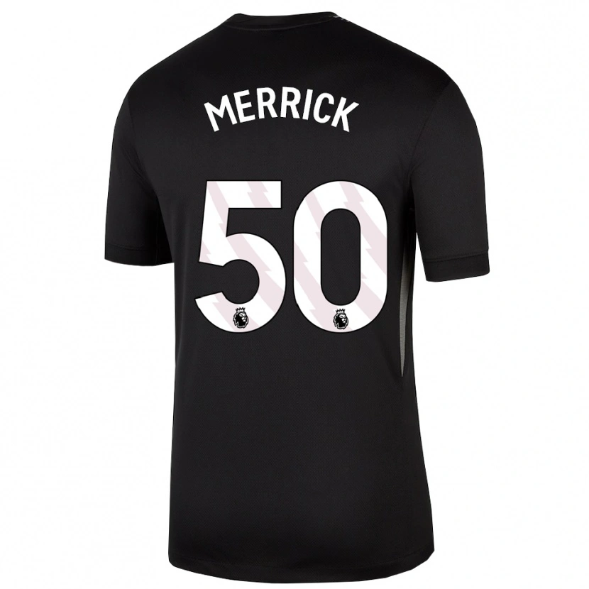 Danxen Dzieci Max Merrick #50 Czarny Biały Koszulka Bramkarska 2025/26
