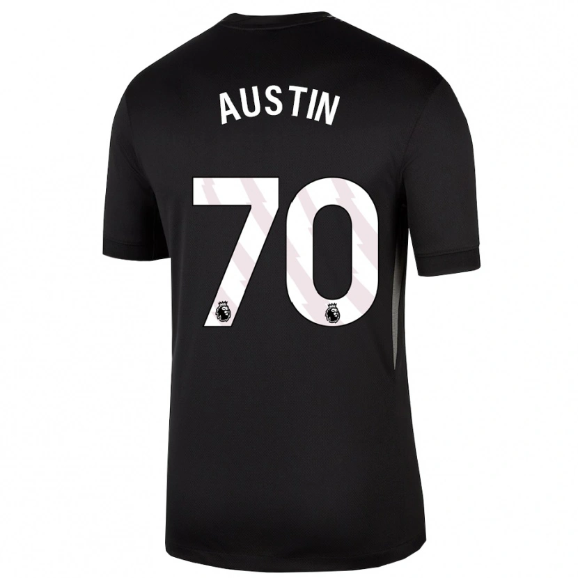 Danxen Dzieci Jack Austin #70 Czarny Biały Koszulka Bramkarska 2025/26