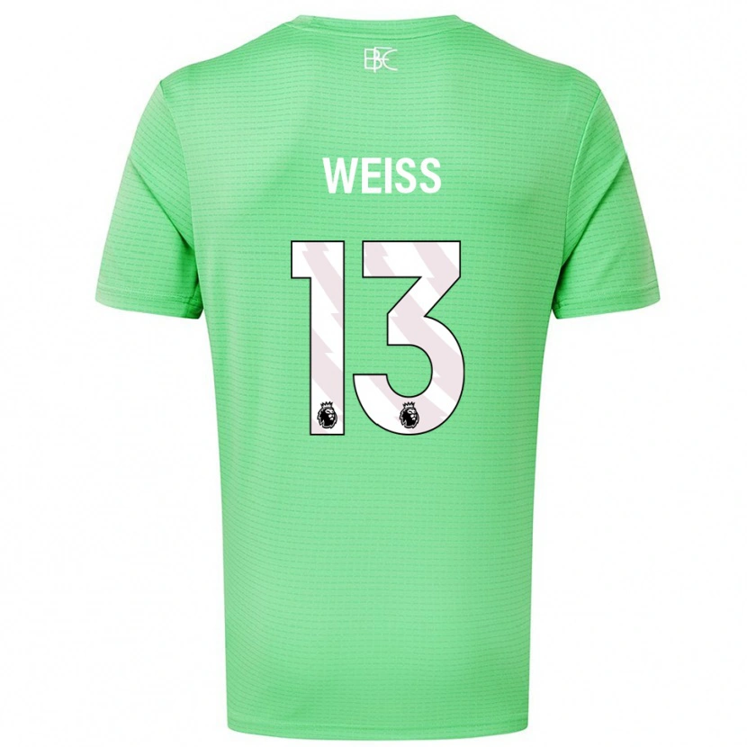 Danxen Dzieci Max Weiß #13 Średni Zielony Koszulka Bramkarska 2025/26