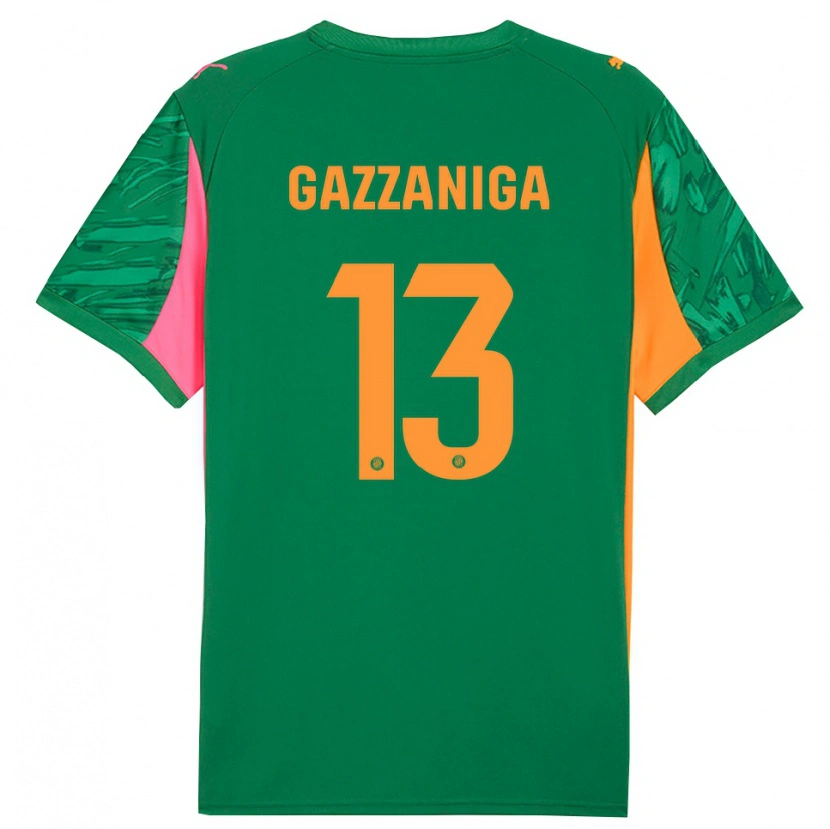 Danxen Dzieci Paulo Gazzaniga #13 Zielono Pomarańczowy Koszulka Bramkarska 2025/26