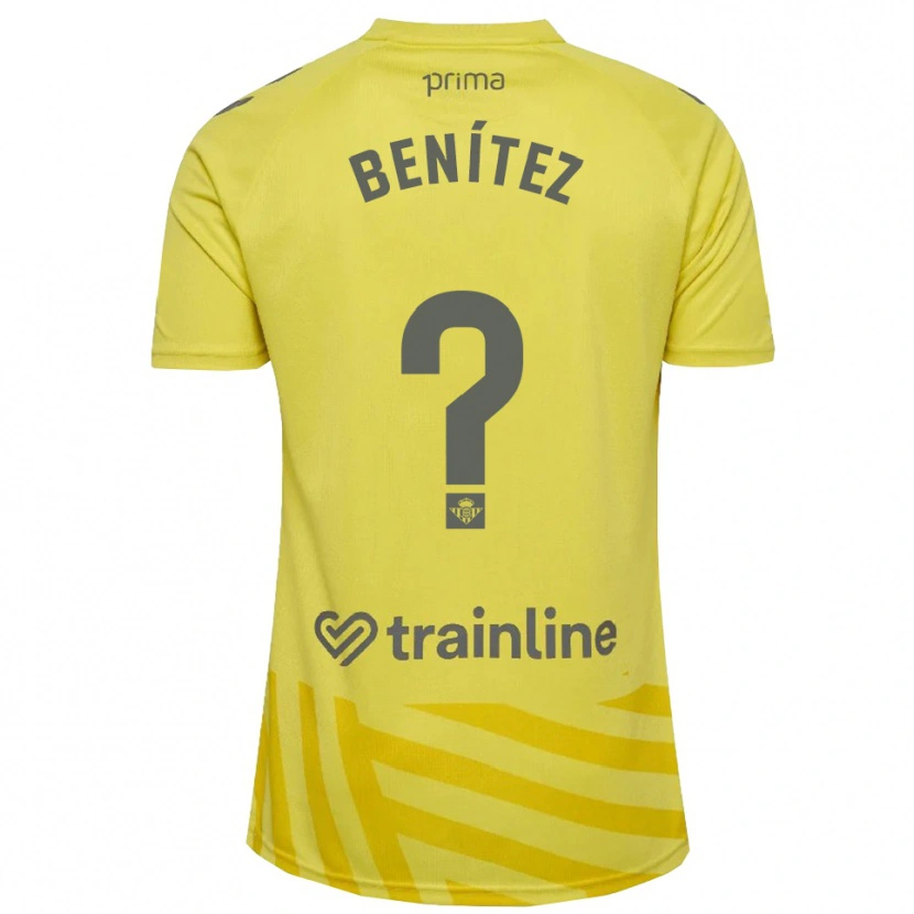 Danxen Dzieci David Benítez #0 Żółto Szary Koszulka Bramkarska 2025/26