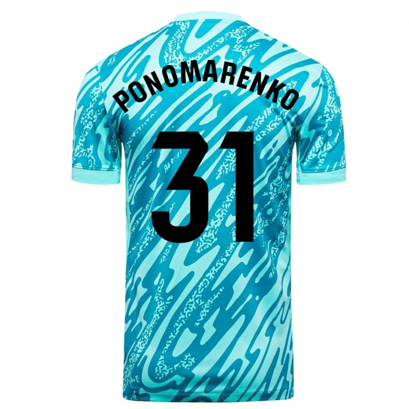 Danxen Dzieci Borys Ponomarenko #31 Błękitny Biały Koszulka Bramkarska 2025/26