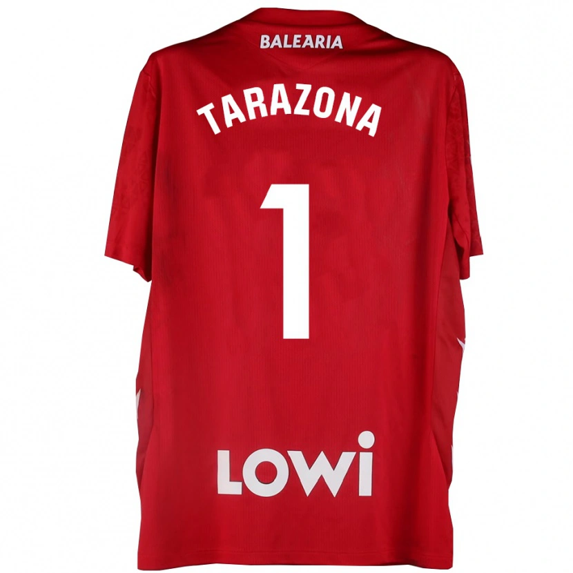 Danxen Dzieci Andrea Tarazona #1 Czerwono Biały Koszulka Bramkarska 2025/26