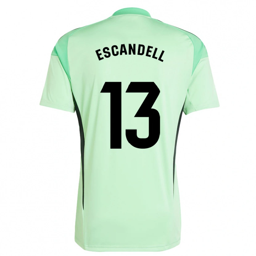 Danxen Dzieci Aarón Escandell #13 Jasno Zielono Czarny Koszulka Bramkarska 2025/26