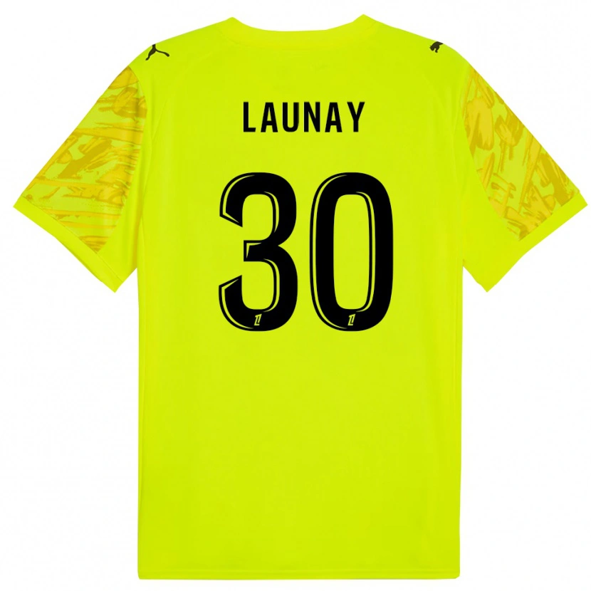 Danxen Dzieci Elisa Launay #30 Fluorescencyjnie Zielono Żółty Koszulka Bramkarska 2025/26