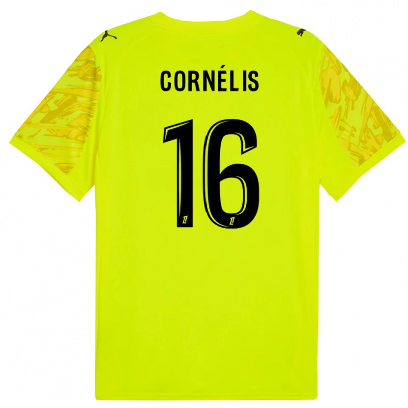 Danxen Dzieci Aristide Cornélis #16 Fluorescencyjnie Zielono Żółty Koszulka Bramkarska 2025/26