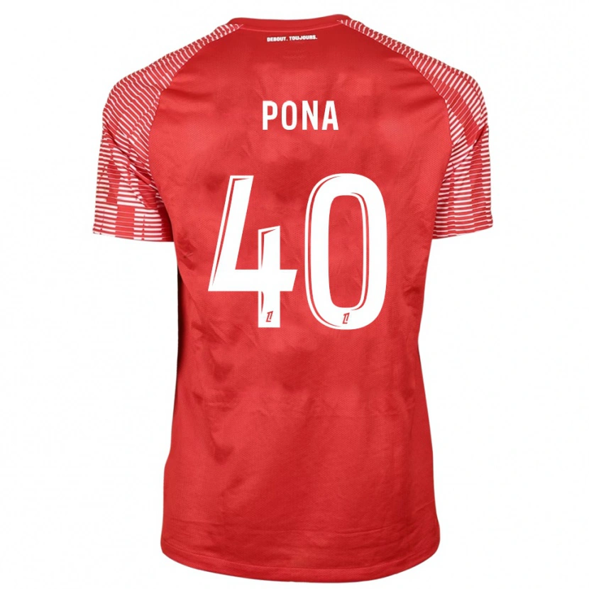 Danxen Dzieci Oumar Pona #40 Czerwono Biały Koszulka Bramkarska 2025/26