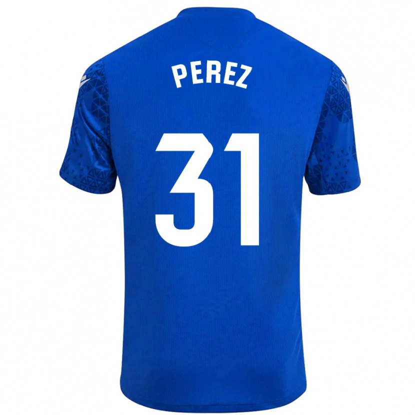 Danxen Dzieci Ángel Pérez #31 Niebiesko Biały Koszulka Bramkarska 2025/26