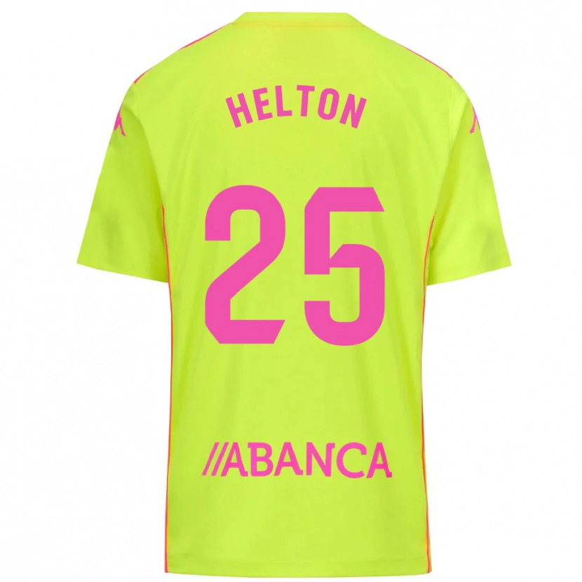 Danxen Dzieci Helton Leite #25 Żółto Zielony Koszulka Bramkarska 2025/26
