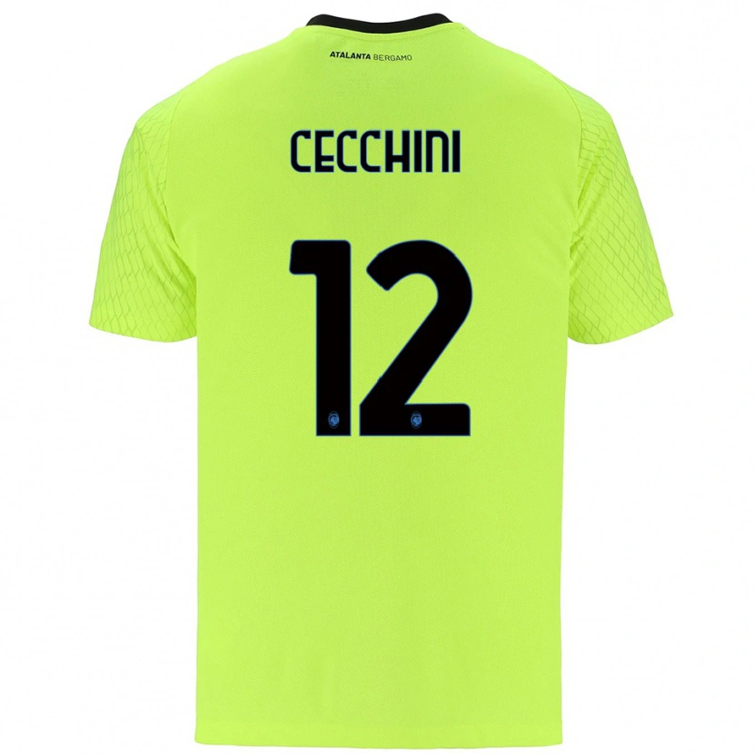 Danxen Dzieci Filippo Cecchini #12 Zielony Żółty Czerwony Koszulka Bramkarska 2025/26