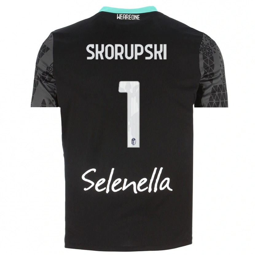 Danxen Dzieci Lukasz Skorupski #1 Szary Czarny Biały Koszulka Bramkarska 2025/26