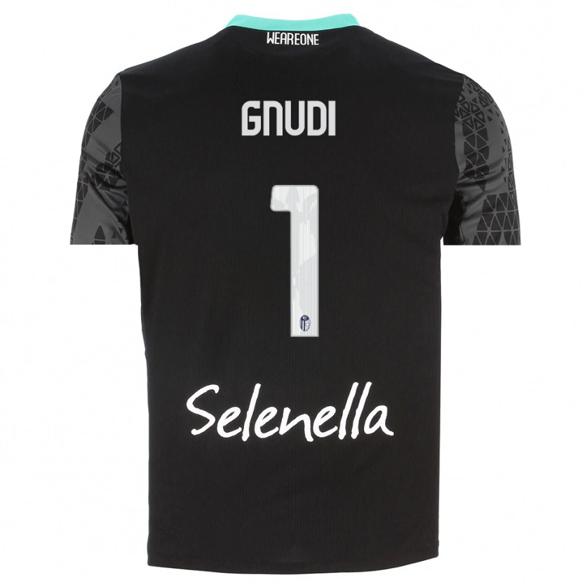 Danxen Dzieci Riccardo Gnudi #1 Szary Czarny Biały Koszulka Bramkarska 2025/26