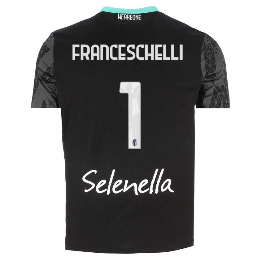 Danxen Dzieci Matteo Franceschelli #1 Szary Czarny Biały Koszulka Bramkarska 2025/26