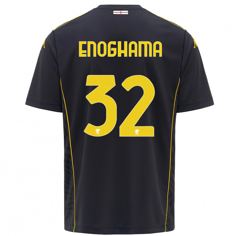 Danxen Dzieci Isaac Enoghama #32 Czarny Żółty Koszulka Bramkarska 2025/26