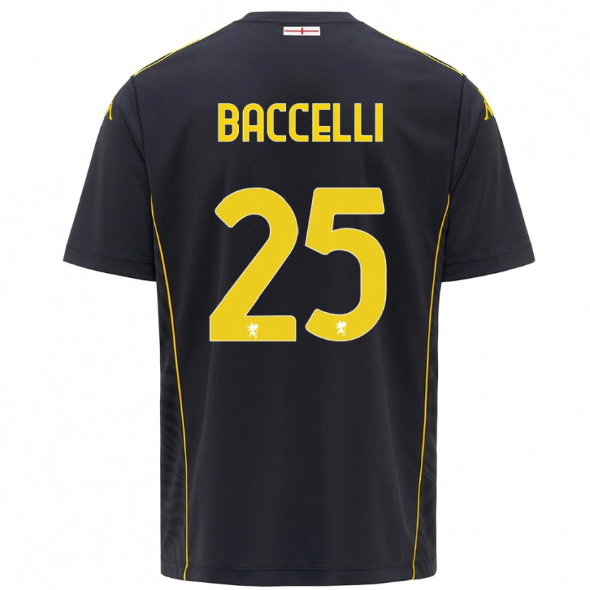 Danxen Dzieci Pietro Baccelli #25 Czarny Żółty Koszulka Bramkarska 2025/26