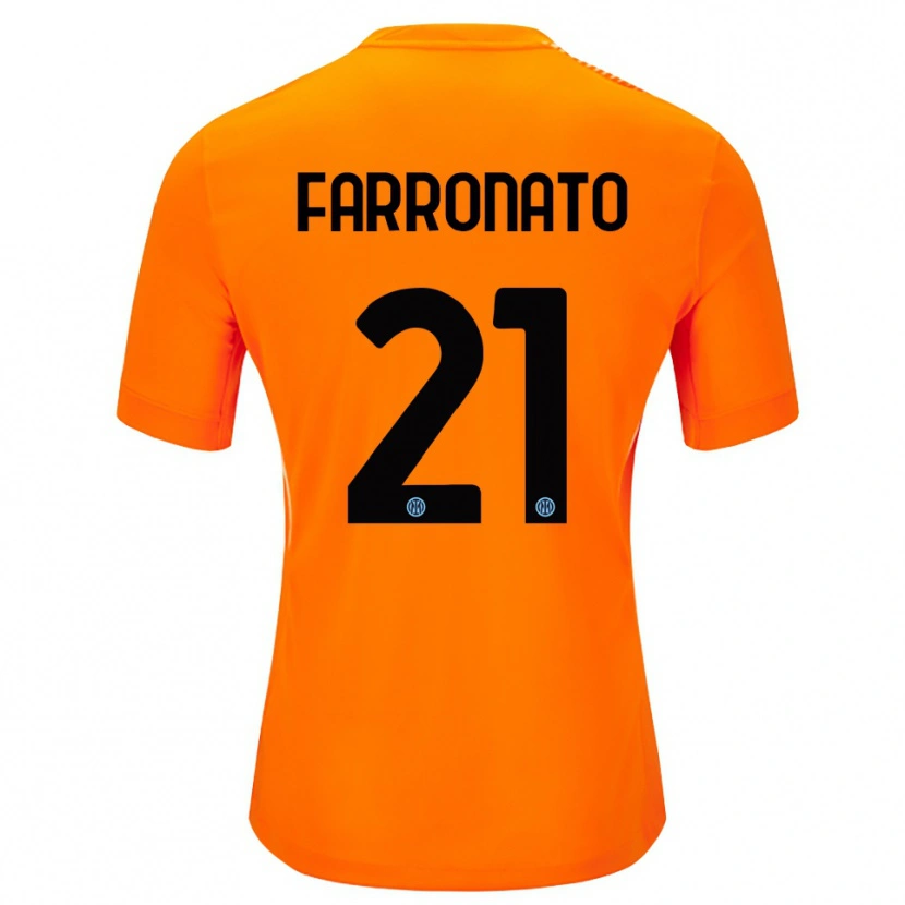 Danxen Dzieci Matteo Farronato #21 Jasnopomarańczowy Czarny Koszulka Bramkarska 2025/26