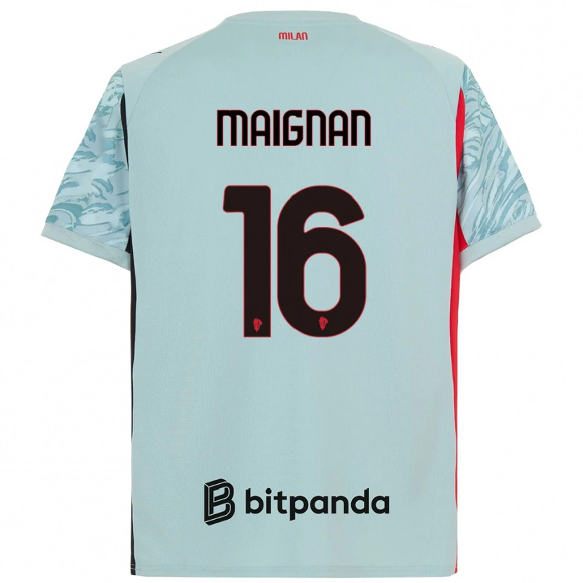 Danxen Dzieci Mike Maignan #16 Jasnoniebieski Czerwony Koszulka Bramkarska 2025/26