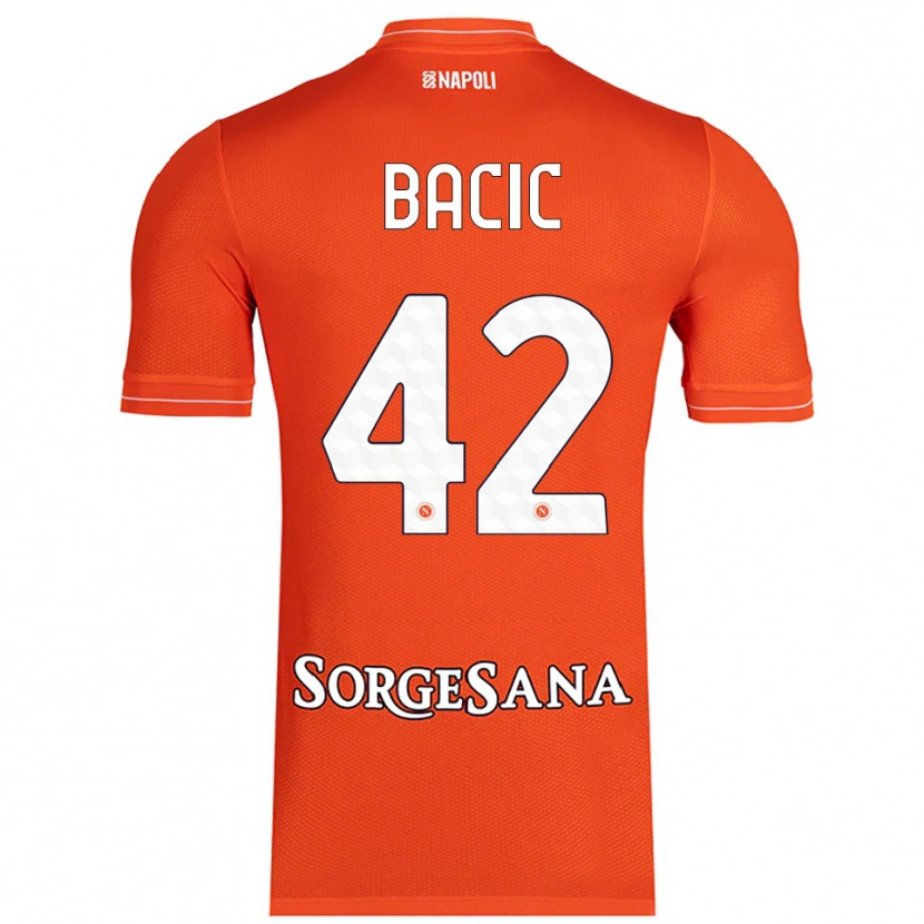 Danxen Dzieci Doris Bačić #42 Pomarańczowy Czerwony Biały Koszulka Bramkarska 2025/26