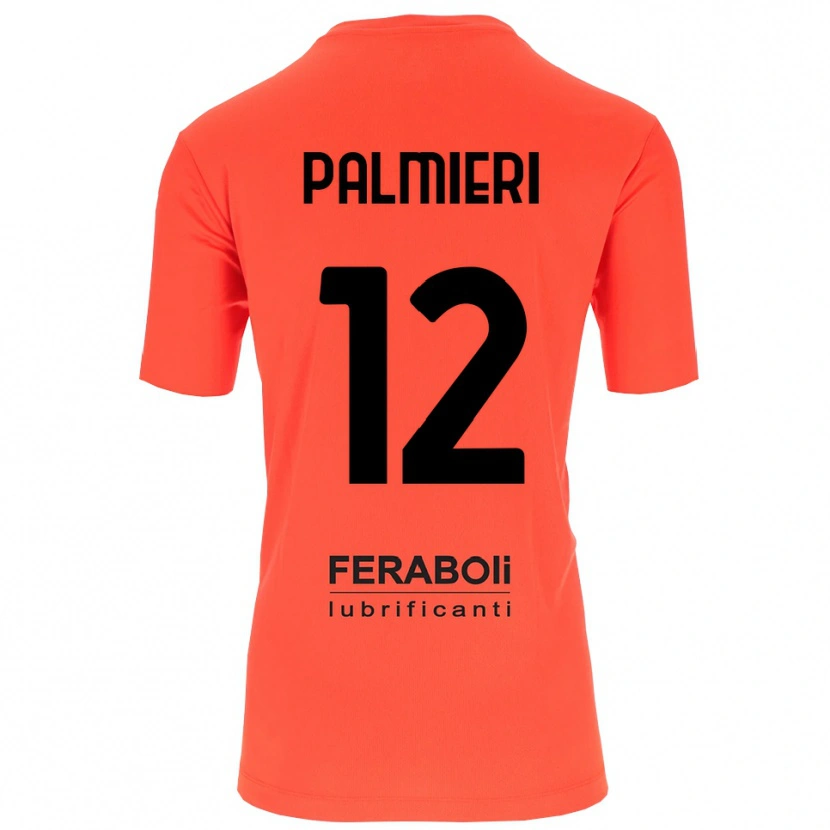 Danxen Dzieci Cristian Palmieri #12 Pomarańczowy Czerwony Czarny Koszulka Bramkarska 2025/26