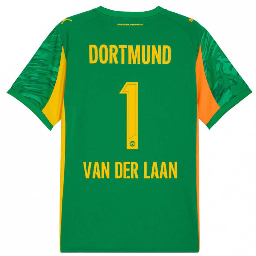 Danxen Dzieci Laura Van Der Laan #1 Zielony Pomarańczowy Koszulka Bramkarska 2025/26