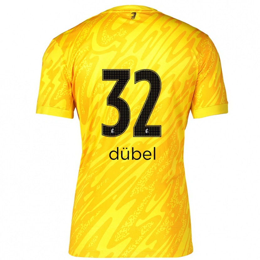 Danxen Dzieci Sarah-Lisa Dübel #32 Żółty Czarny Koszulka Bramkarska 2025/26