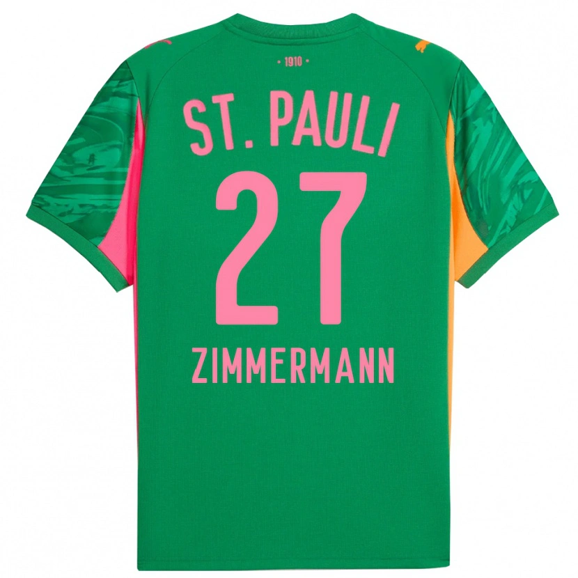 Danxen Dzieci Tara Zimmermann #27 Zielony Pomarańczowy Różowy Koszulka Bramkarska 2025/26