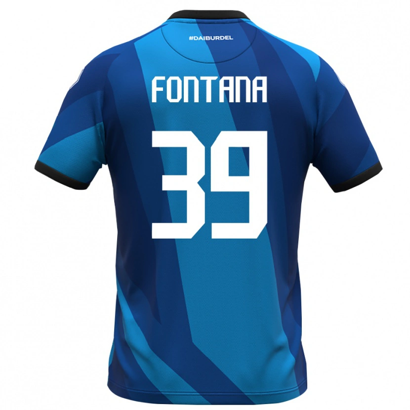 Danxen Dzieci Niccolò Fontana #39 Królewski Niebieski Pomarańczowy Koszulka Bramkarska 2025/26