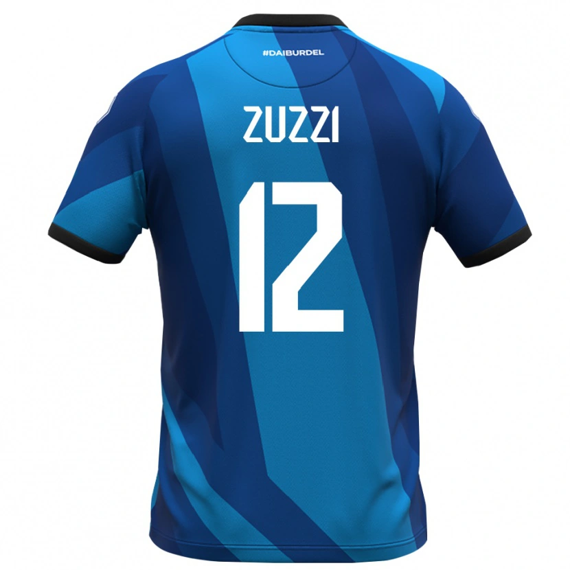 Danxen Dzieci Riccardo Zuzzi #12 Królewski Niebieski Pomarańczowy Koszulka Bramkarska 2025/26