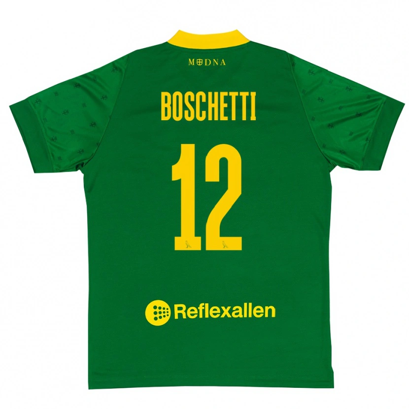 Danxen Dzieci Matteo Boschetti #12 Zielonożółty Koszulka Bramkarska 2025/26