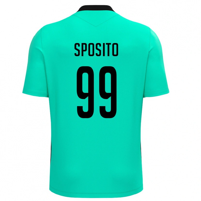 Danxen Dzieci Alex Sposito #99 Turkusowy Czarny Koszulka Bramkarska 2025/26