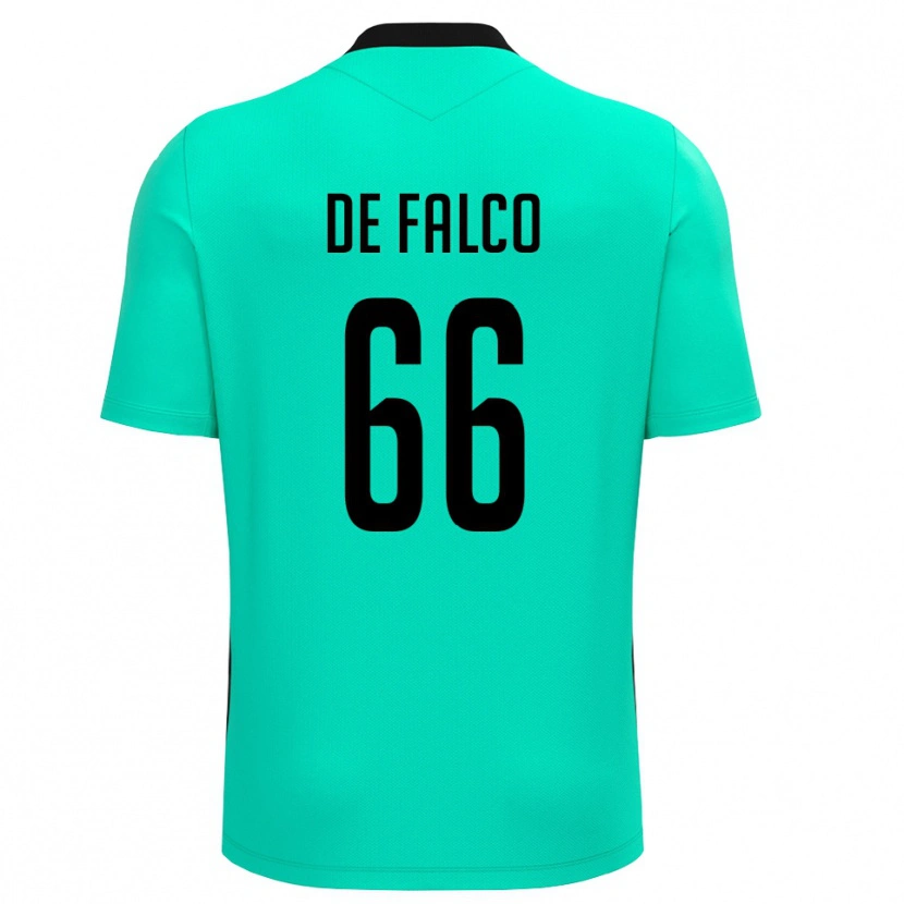 Danxen Dzieci Cristian De Falco #66 Turkusowy Czarny Koszulka Bramkarska 2025/26