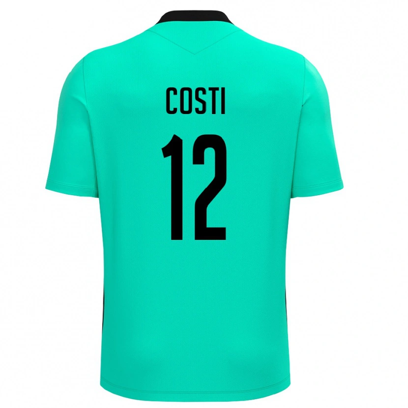Danxen Dzieci Filippo Costi #12 Turkusowy Czarny Koszulka Bramkarska 2025/26