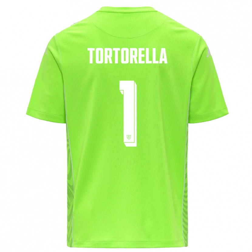 Danxen Dzieci Diego Tortorella #1 Trawnikowa Zieleń Biała Koszulka Bramkarska 2025/26