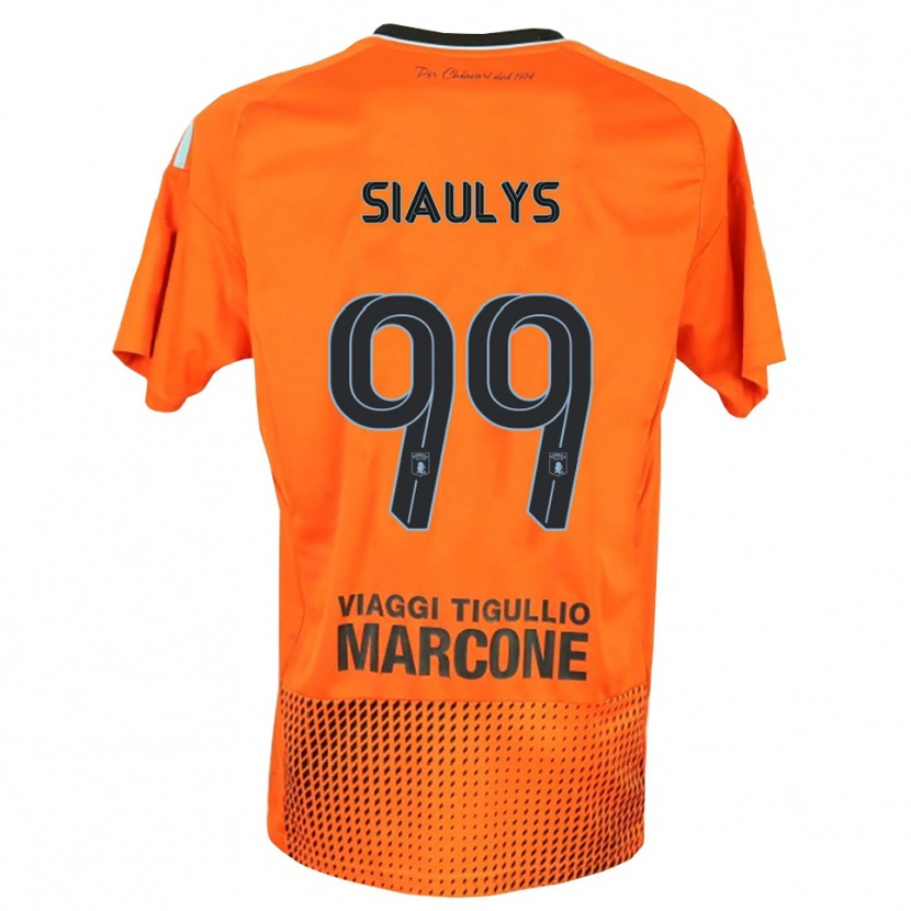 Danxen Dzieci Ovidijus Siaulys #99 Ciemny Pomarańczowy Niebieski Koszulka Bramkarska 2025/26