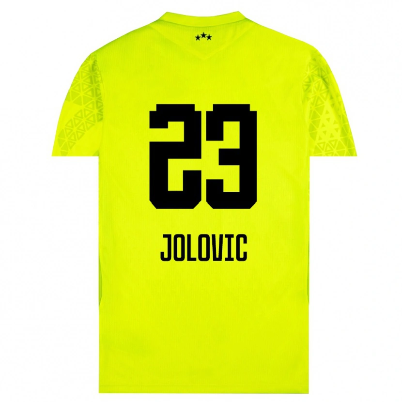 Danxen Dzieci Bogdan Jolovic #23 Żółtozielony Czarny Koszulka Bramkarska 2025/26