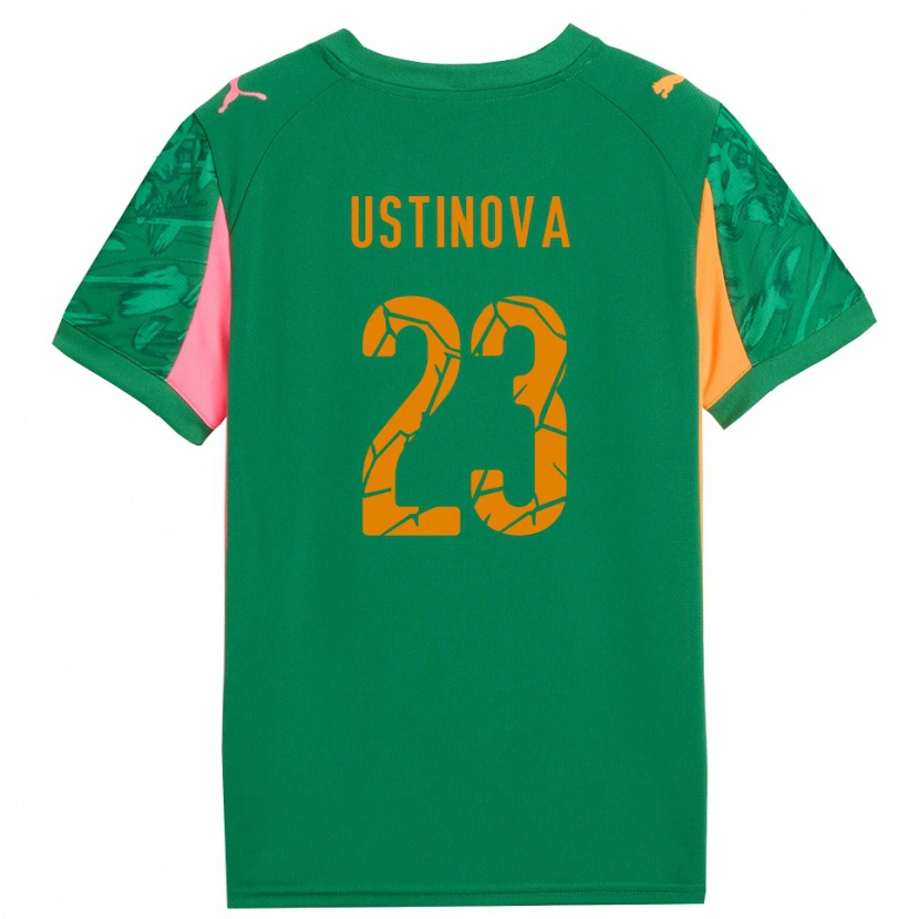 Danxen Dzieci Liudmyla Ustinova #23 Zielony Pomarańczowy Różowy Koszulka Bramkarska 2025/26