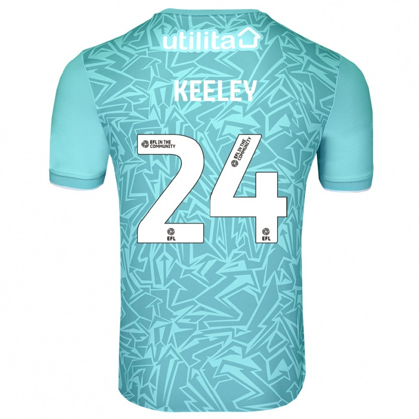Danxen Dzieci Josh Keeley #24 Jasny Błękit Koszulka Bramkarska 2025/26