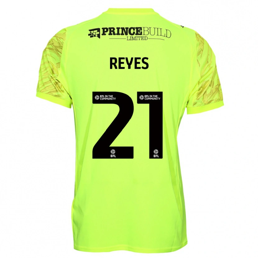 Danxen Dzieci Vicente Reyes #21 Czarny Fluorescencyjny Koszulka Bramkarska 2025/26