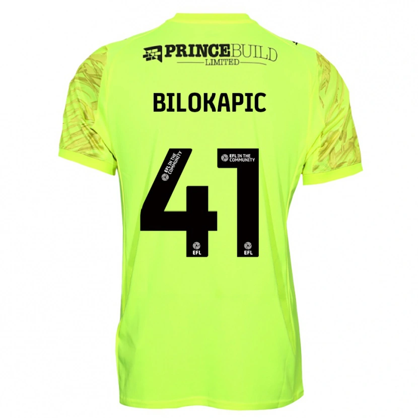 Danxen Dzieci Nicholas Bilokapic #41 Czarny Fluorescencyjny Koszulka Bramkarska 2025/26