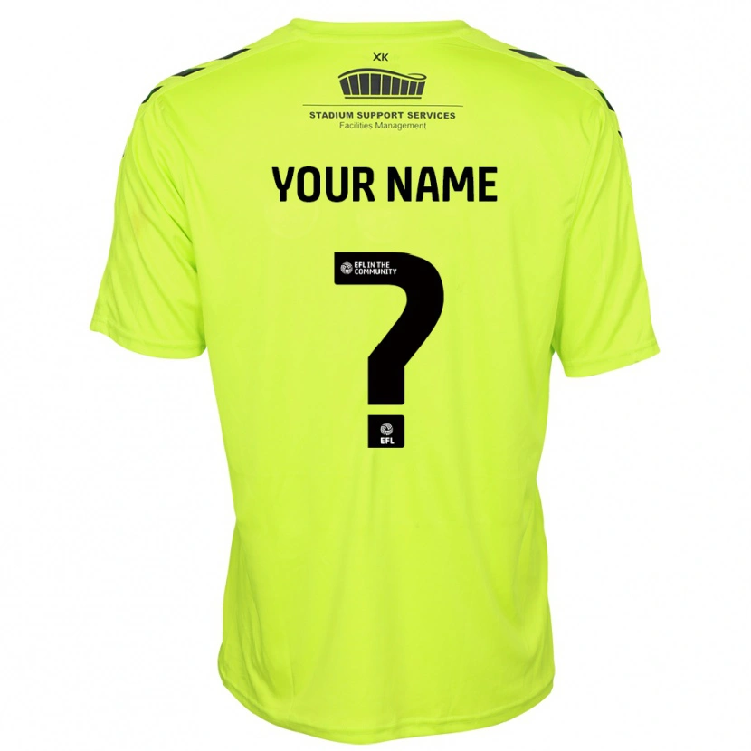 Danxen Dzieci Wycombe Wanderers Fluorescencyjna Zieleń Koszulka Bramkarska 2025/26