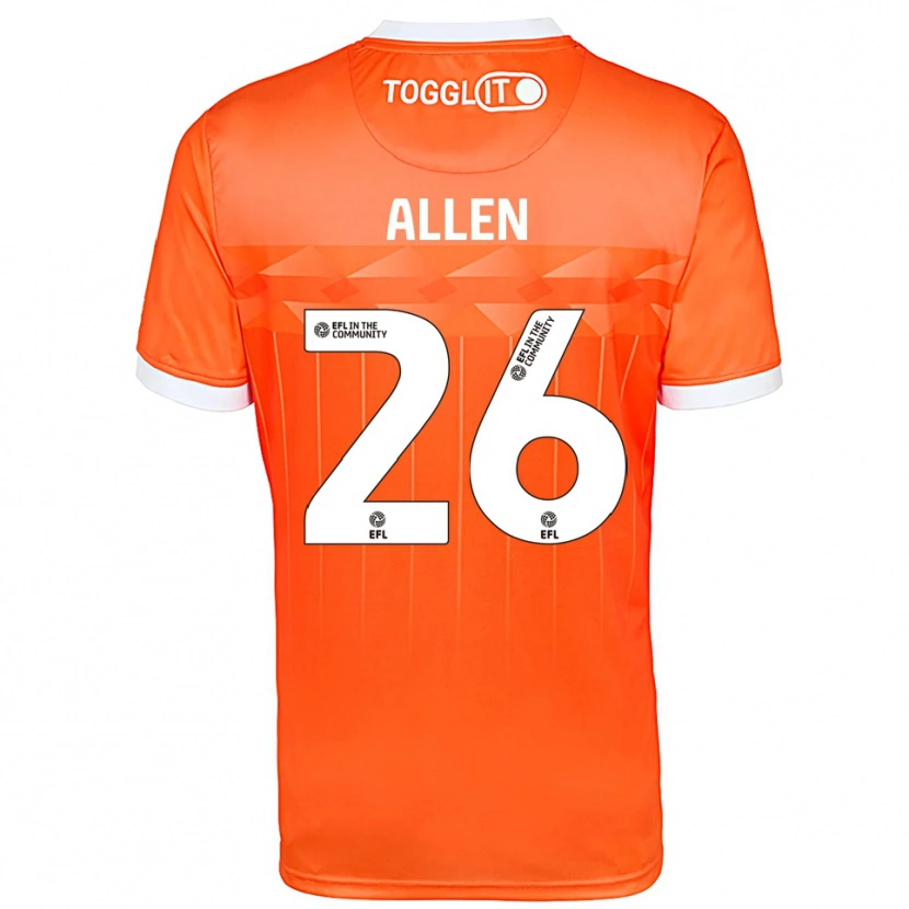 Danxen Dzieci Lauren Allen #26 Biały Pomarańczowy Koszulka Bramkarska 2025/26