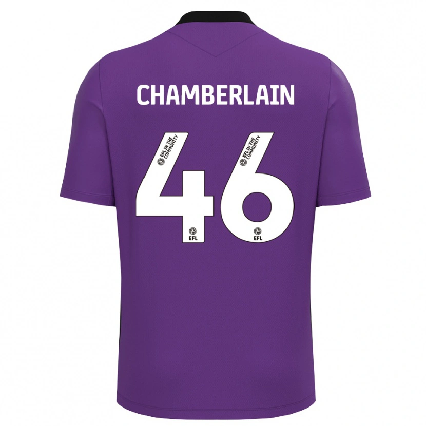 Danxen Dzieci Harrison Chamberlain #46 Biały Fiolet Koszulka Bramkarska 2025/26
